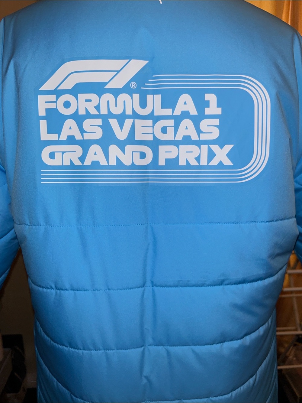Puma Light Blue Formula 1 Las Vegas Grand Prix Unisex Puffer Jacket